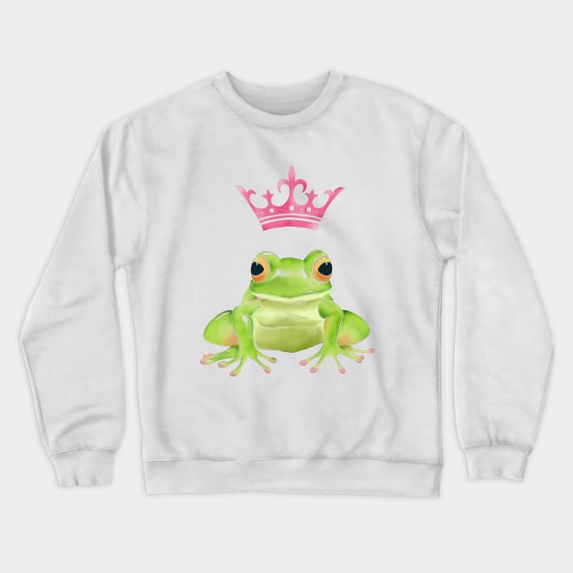 Frog prince Crewneck Sweatshirt by watermelonium